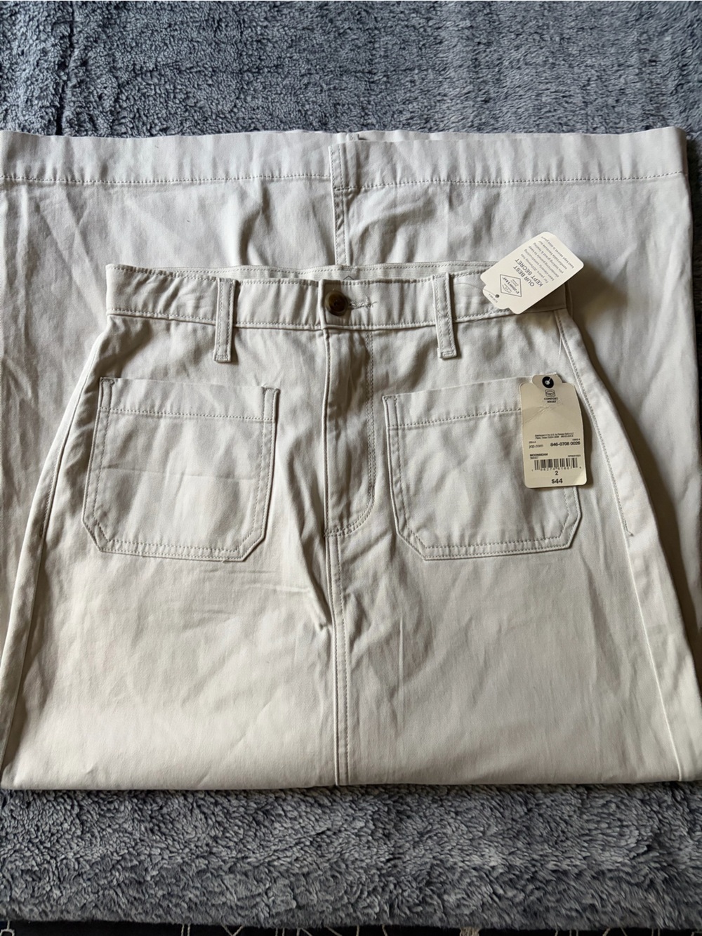 St. John's Bay Cream High-Waist Long A-Line Skirt - Picture 4 of 8
